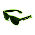 Green Retro LED Glow Sunglasses